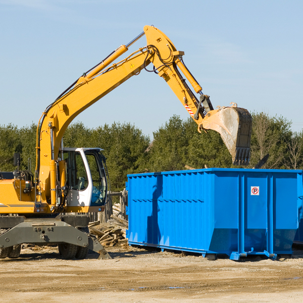 are there any restrictions on where a residential dumpster can be placed in New Milford